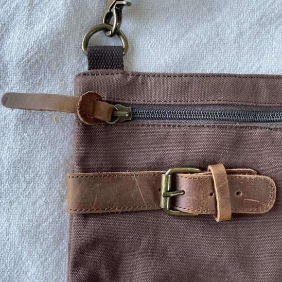 Augur Jans Canvas Crossbody Messenger Shoulder Bag - Picture 4 of 12